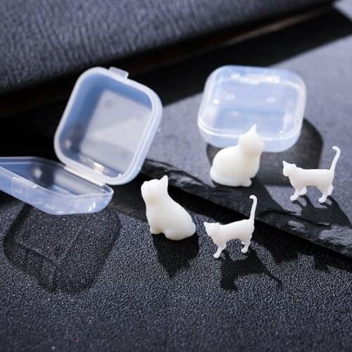 Diy Resin Sealed Filling Crystal Epoxy Micro-landscape Sitting and Standing Cat Accessories Ornaments Cat Model Material