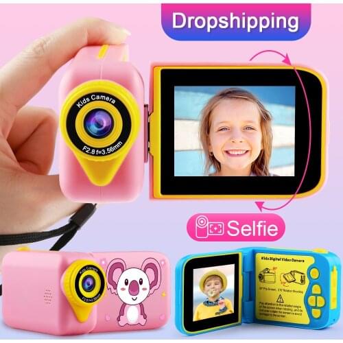 Prograce 12MP Kids Video Camera Kid Camera Photo Child Digital Camera for Children Selfie Camera Girls' Toys Child Birthday Gift