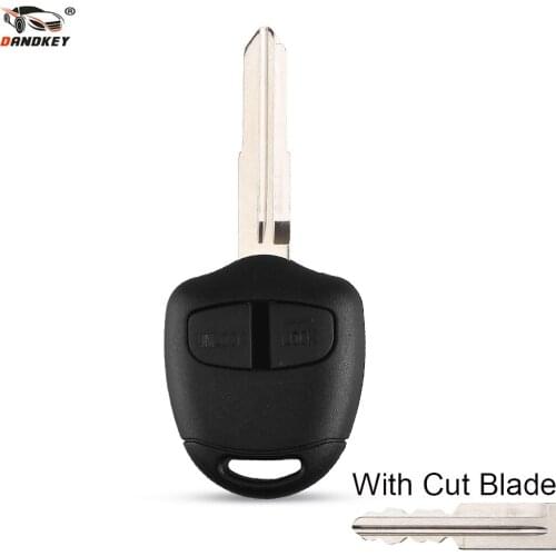 DANDKEY Cut/Uncut Blade For Mitsubishi Lancer Evolution Grandis Outlander 2 Buttons Transponder Car Key Remote Case Fob