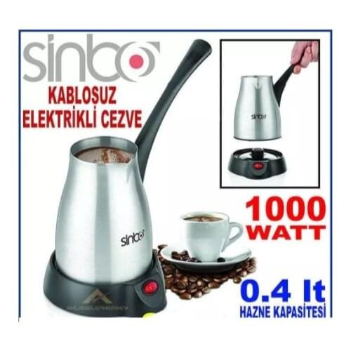 Sinbo SCM-2943 Electric Coffee Pot British Turkish Ottoman Greek Coffee Maker Stainless Steel Tea Moka Pot Home Office Kettle