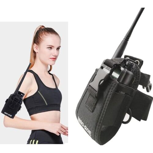 ABBREE MSC-20E Big Nylon Pouch Bag Carry Case for Yaesu BaoFeng UV-XR UV-9R Plus UV-5R UV-82 TYT Mototrola Walkie Talkie Radio