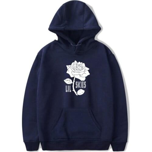 Popular Printed letter Lil Skies Hoodies Sweatshirts Men Women Fashion Spring Autumn Harajuku Clothes Hot Sale Printed rose Tops