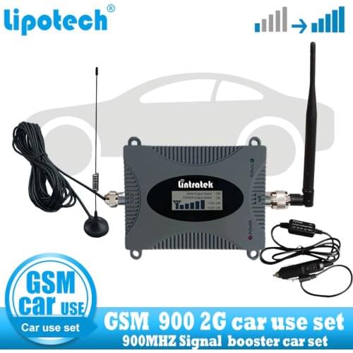 Lintratek car use set Mobile Cell Phone Signal Booster 2G GSM 900MHz cellular Repeater communication amplifier