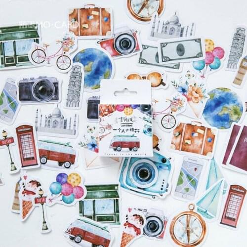 40 Pcs Pack Travel Alone Toy Stickers for Car Styling Bike Motorcycle Phone Laptop Travel Luggage Cool Funny Sticker Decals