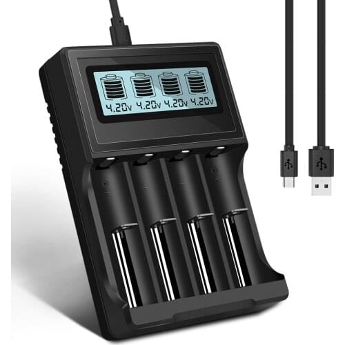 PALO LCD display USB 14500 18650 battery charger 3.7V Li-ion Rechargeable Battery Charger for 16350 18500 18650 14500