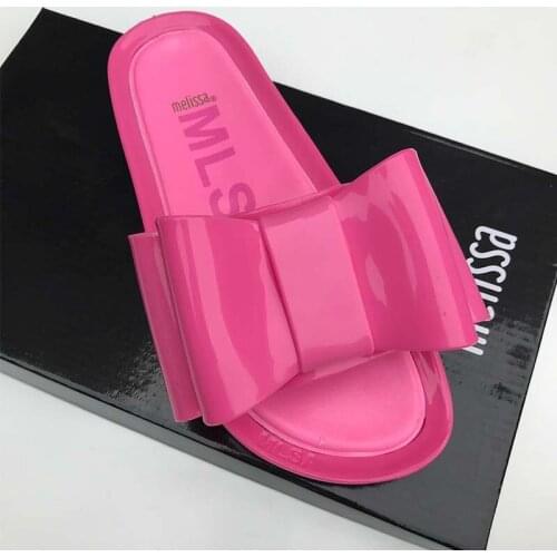 Melissa Lip Flops 2019 Summer Shoes Women Slippers Thick Sole Non-slip Fashion Melissa Brand Flat Summer Shoes Womens Slippers