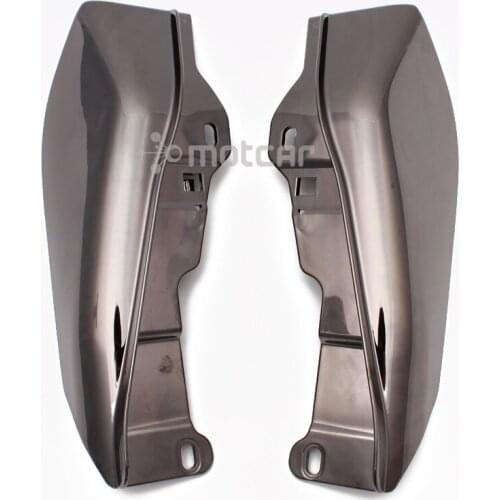 1pair Gray Color Motorcycle ABS Plastic Mid Frame Air Deflector Trim Protector For Harley Touring Street Glide FLHX 2009-2016