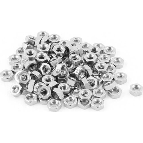 100pcs #4-40 Hex Nuts Stainless Female Thread for RS232/VGA/DB-9P