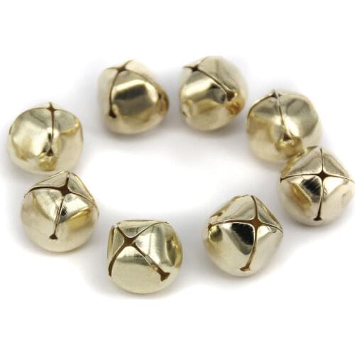 100 Pieces 15mm Gold Christmas Jingle Bells Pendant/Decoration/Craft/Jewellery DIY