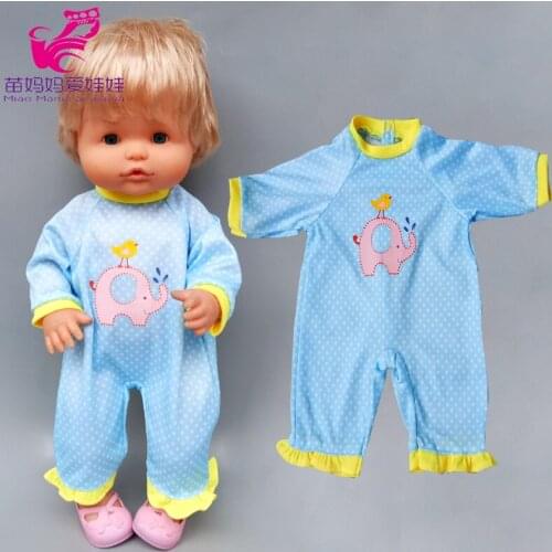 16 inch baby doll blue jump suit for 42cm Nenuco Ropa y su Hermanita doll clothes accessories
