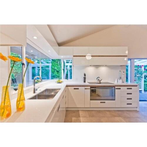 2020 contemporary kitchen cabinets white lacquer white counter top kitchen furnitures CK201