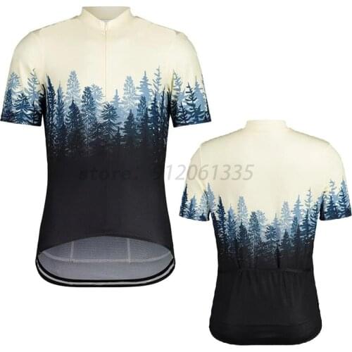2021 Mens Short Sleeve Cycling Jersey Woods Bicycle Clothes Summer Cycling Top Bike Top MTB Road Wear