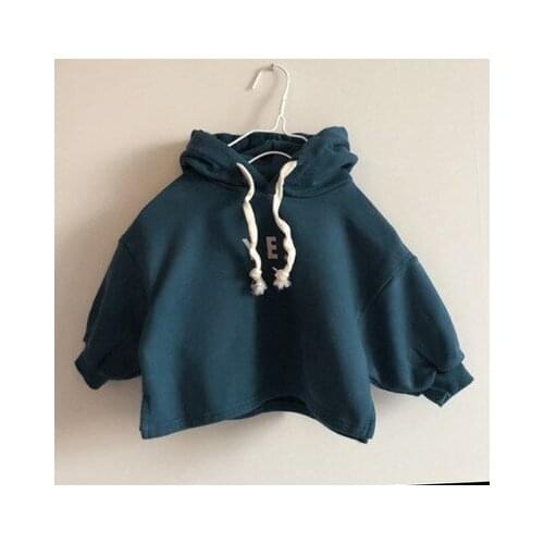 2021 Military Korean Childrens Clothing Girls Clothing Boys casual Letters Hooded Terry Tether Sweater Top