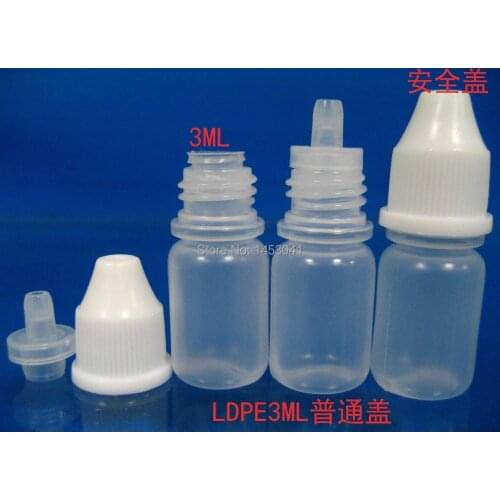 300pcs/lot 3ml liquid container for drops/essential oil/screw cap
