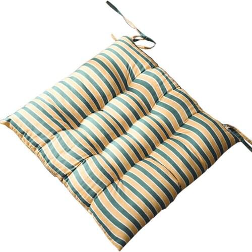 40x40cm Soft Stripe Chair Seat Home Office Tie on Cushion Car Pad Pillow Mat