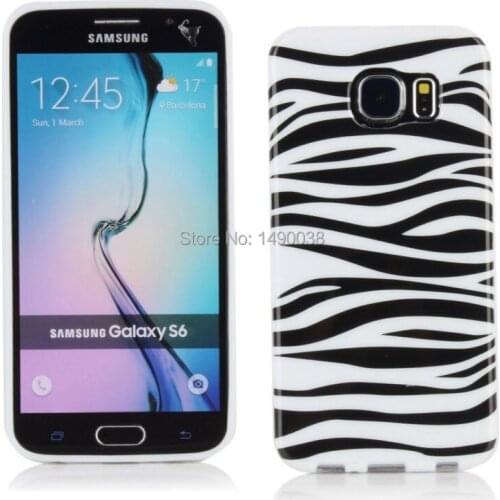 1 Piece Zebra Pattern Silicon Case For Samsunug Galaxy S6 G9200 Phone Case Soft Protective Shell Free