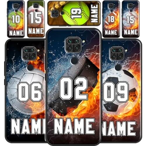 PERSONALIZED NUMBER NAME Hockey For Redmi Note 10 Pro Case For Redmi Note 9 8 Pro 7 8T 9S Cover For Redmi 9 9C 9A 9T 7A 8A