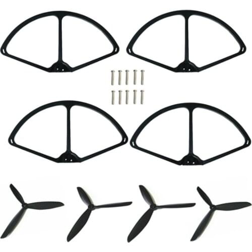 Black RC helicopter accessories 4pcs propeller 4pcs protective sleeve for Cheerson CX20 CX-20 CX 20-Black