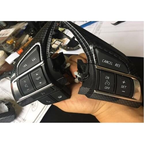 For MAZDA Atenza Axela CX5 2016 2017 Carbon Fiber Cruise Control Audio Bright Strip Steering Wheel Keysters