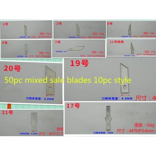 Hot Non-Slip Metal Scalpel Knife Tools Kit Cutter Engraving Craft knives Blades 10pc kinds of style Repair Hand Tools 50pc/lot