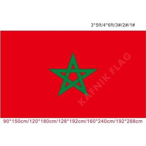 KAFNIK,free shipping 90x150cm/128*192cm/160*240cm/192*288cm big flags Morocco Flag for Indoor Outdoor Decorative