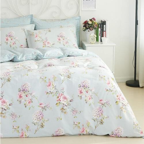 BIG Sale Fashion Bed Linen Pastoral Bedding Set Flower Print Duvet Cover Classic Bed Sheet Bed Cover Elegant Home Bedding