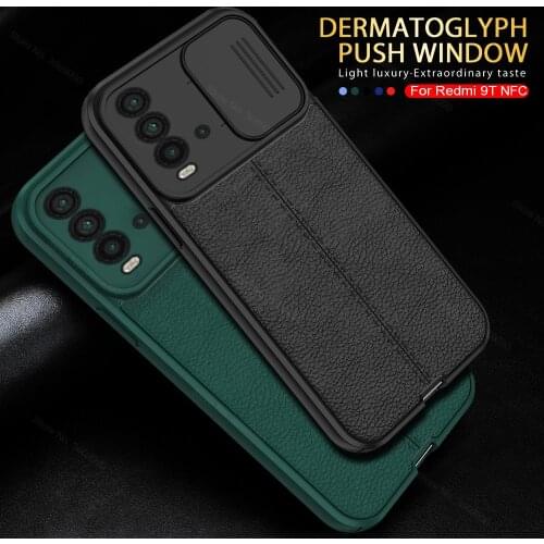 Lychee Pattern Leather Case For Xiaomi Redmi 9t 9c 9a 9 c nfc Push Camera Shockproof Back Cover Xiomi red mi 9 T redmi9t redmi9c