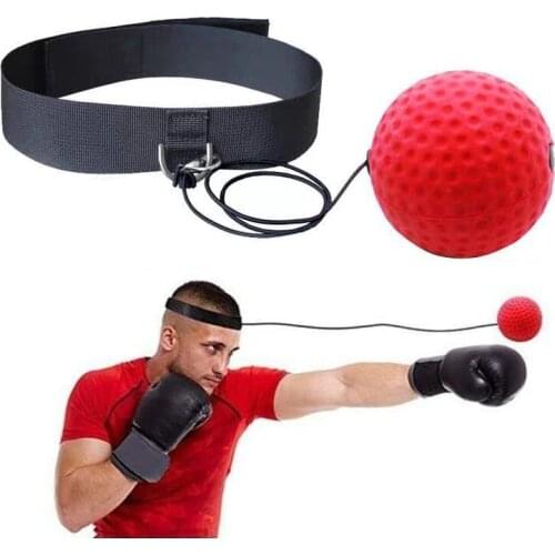 Head-mounted Boxing Magic Ball Reflex Speed Training With Headband Boxing Punch PU Balls Hand Eye Coordination Fitness Supplies