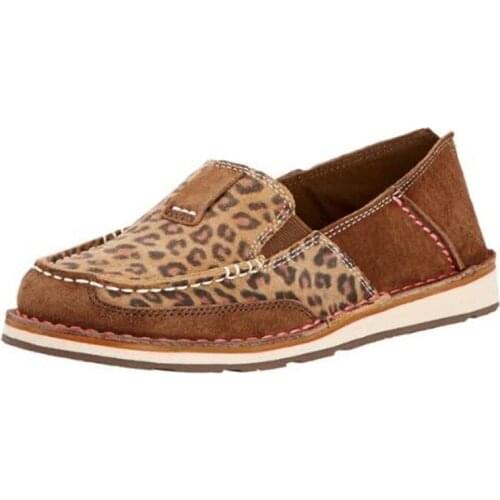 Women Comfortable Summer Loafers Women Shoes Breathable Leather Sneakers Fashion Black Leopard Soft Casual Shoes Female