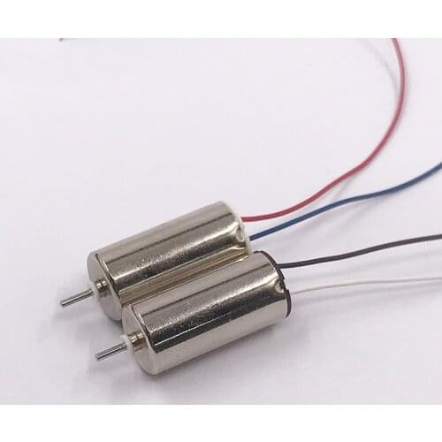 2pcs 1020 10mm*20mm Mini Coreless Motor DC 3.7V 40000RPM Ultral-High Speed NdFeB Strong Magnetic High Power DIY RC Drone