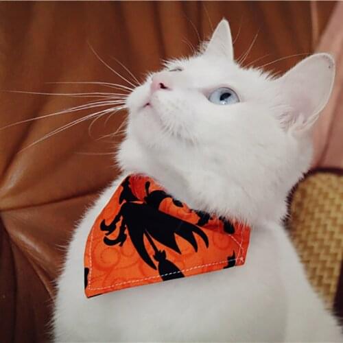 Fashion Design Dog Bandana Bib Scarf Cotton Pet Dogs Grooming Collar Bandage Halloween Bib for Small Meduim Pet Scarf