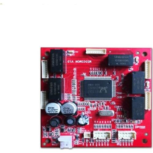 OEM/ODM 10/100/1000Mbps Gigabit 5 ports ethernet switch module pcba board with 1*4 2.0mm pin socket wifi antenna cpe