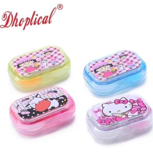 Cartoon contact lens case,contact lense case kit 20pcs by dhoptical