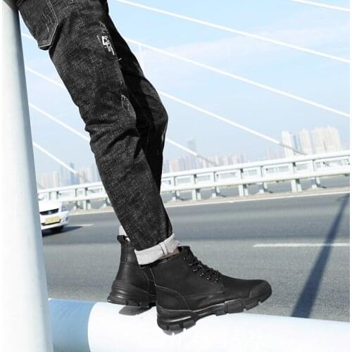 Male sale fashion mens sneaker hot shoe sports leather mens flat 2020 boots for Casual Mens casual sport black leisure sneakers