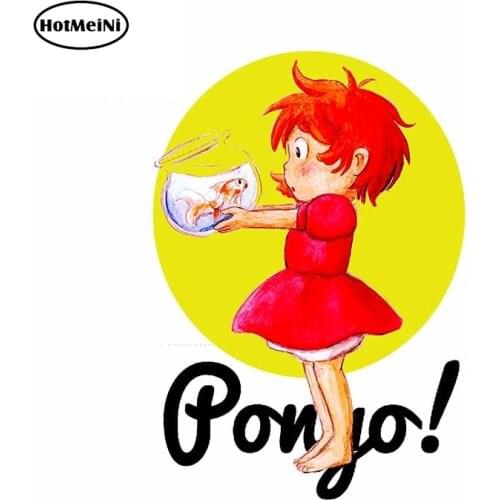 HotMeiNi 13cm x 9cm For Ponyo Funny Car Decal Trunk Car Stickers Sunscreen Waterproof DIY Occlusion Scratch Decoration