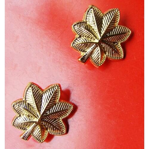 PAIR US NAVY LIEUTENANT COMMANDER LCDR COLLAR RANK INSIGNIA LEAVES COCKADE PIN BADGE