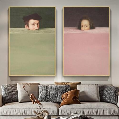 Spoof Creative Portrait Canvas Painting Posters and Prints Modern Famous Wall Art Pictures for Living Room Home Decor Cuadros
