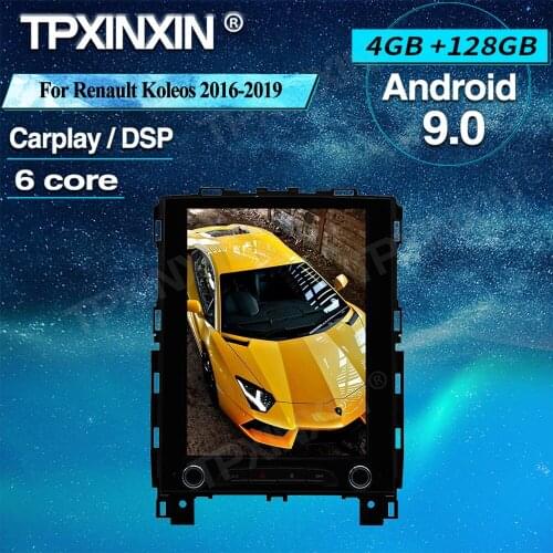 PX6 Tesla Stlye For Renault Koleos 2016+ Android 9 Car GPS Navigation Stereo Headunit Multimedia Player Auto Radio Tape recorder