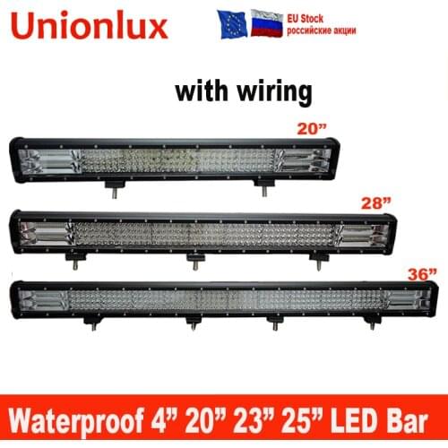 Quad Row 20" 23" 28" 36" inch LED Light Bar Offroad ATV 12V 4X4 Spot Flood LED Bar for SUV Truck Fog LED Driving Lights