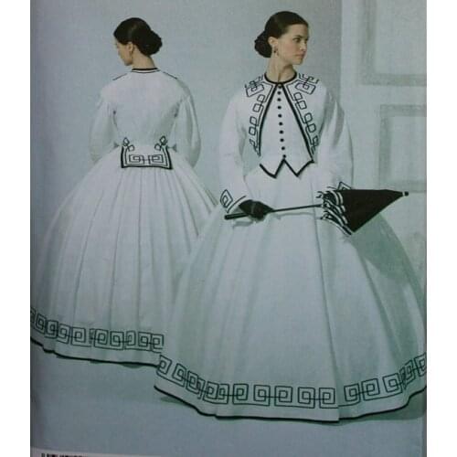 On sale customer-made Vintage Costumes Victorian Dress 1860s Civil War Southern Belle Gown Marie Antoinette dresses US4-36 C-345