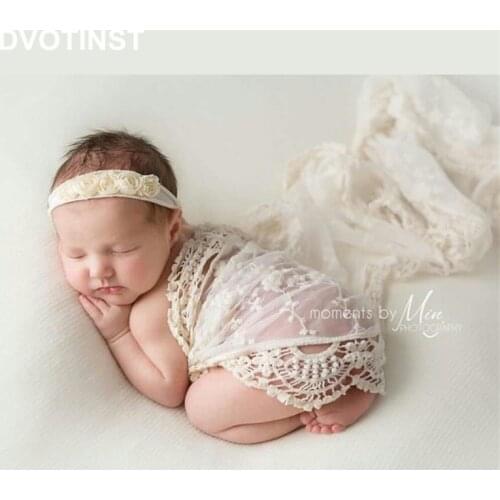 Dvotinst Newborn Baby Photography Props Soft Lace Wraps Swaddling Blanket Studio Backdrops Accessories Shooting Photo Props