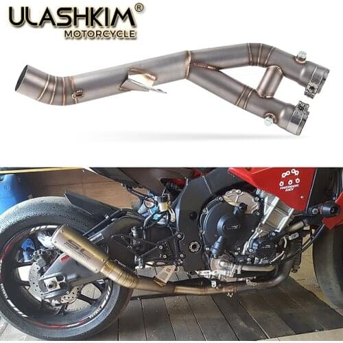 Titanium Colors Modified Slip On For Yamaha R1 Full System Exhaust Muffler Middle Link Pipe For YZF-R1 YZF R1 Without Exhaust