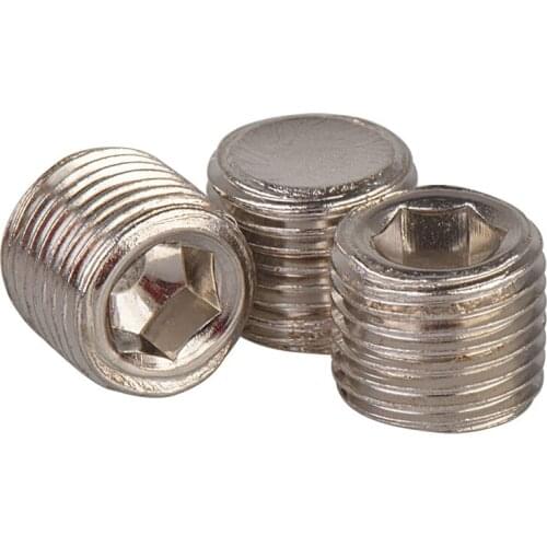 304 Stainless Steel Hexagon Pipe 1/8" 1/4" NPT Male Countersunk End Plug Fitting Water Gas Oil 10PCS