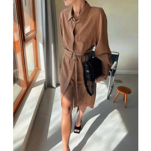 BeeHouse woman dress vestido de mujer sukienka shirt casual autumn long sleeve vintage windbreaker chemise femme womens dresses