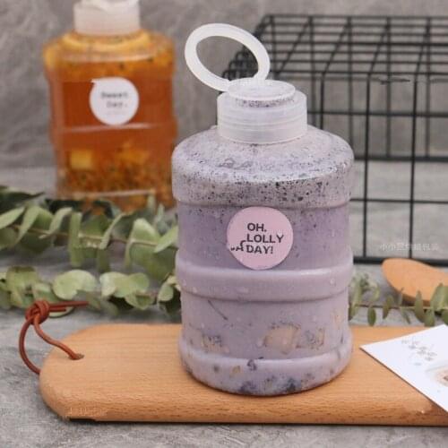 10pcs Net red 500ml 700ml PET plastic cold drink bubble tea cup party favors protable beverage bottles smoothie fruit juice cup