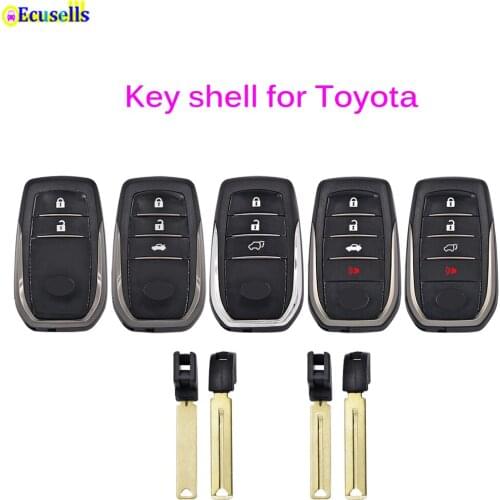 2/3/4 Button Smart Remote Key Case Shell Control Fob for Toyota Hilux Fortuner Highlander Camry 2015-2018 TOY12