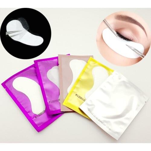 Hot 20 Pairs Eyelash Extension Paper Patches Grafted Eye Stickers 6 Color Eyelash Under Eye Pads Eye Paper Patches Tips Sticker
