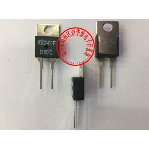 5pcs/Temperature switch Thermostat JUC-31F KSD-01F 60 Degrees Celsius Normally closed (N.C) D60C/Normally open (N.O) H60C