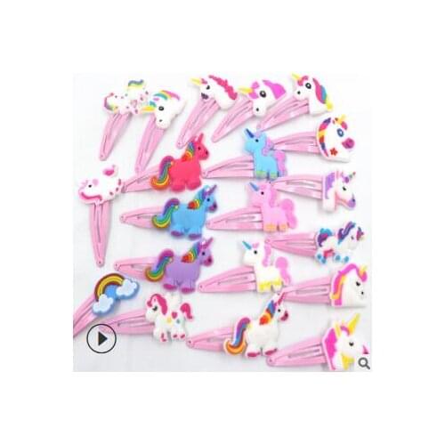 500pcs/lot DIY Simple PINK Cartoon Animals Hair BB Clips Polyethylene Baby Hairpins Hair Styling Tools Accessories HA904