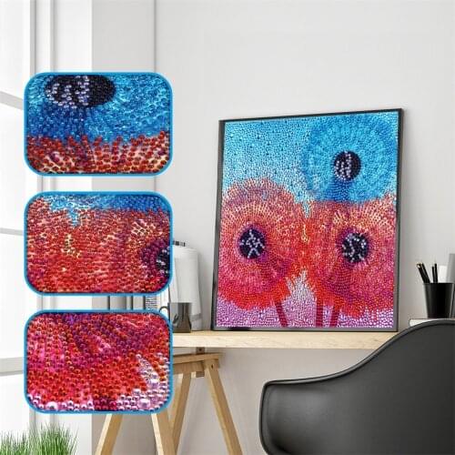 5d DIY Diamond Embroidery Colorful Dandelion Diamond Painting Cross Stitch Full Special Shaped Paintings Rhinestone Decoration